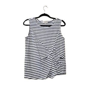 MELLODAY Stripe Tank Top Rushed Side Small